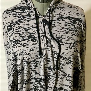 Purple Cotton jersey ponchó hoodie